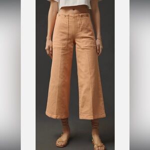 Pilcro and the Letterpress the Kit High Rise Crop Pants 29 Creamsicle Orange